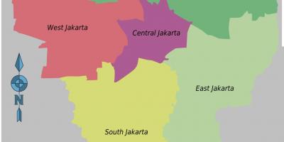 Mapa de Iacarta distritos