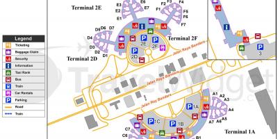 Soekarno hatta terminal de aeroporto mapa