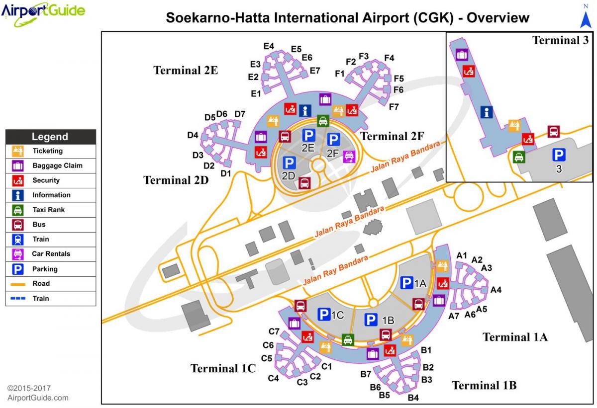 soekarno hatta terminal de aeroporto 2 mapa
