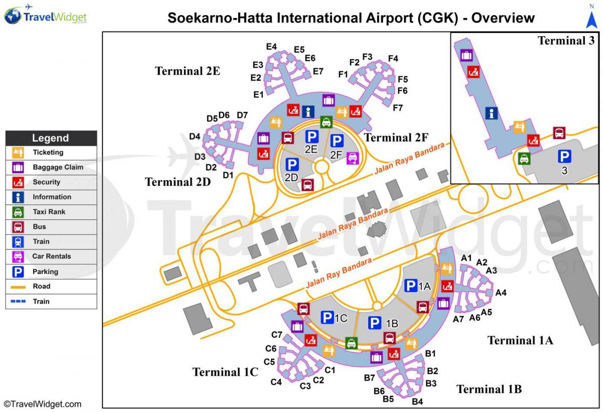 soekarno hatta terminal de aeroporto mapa