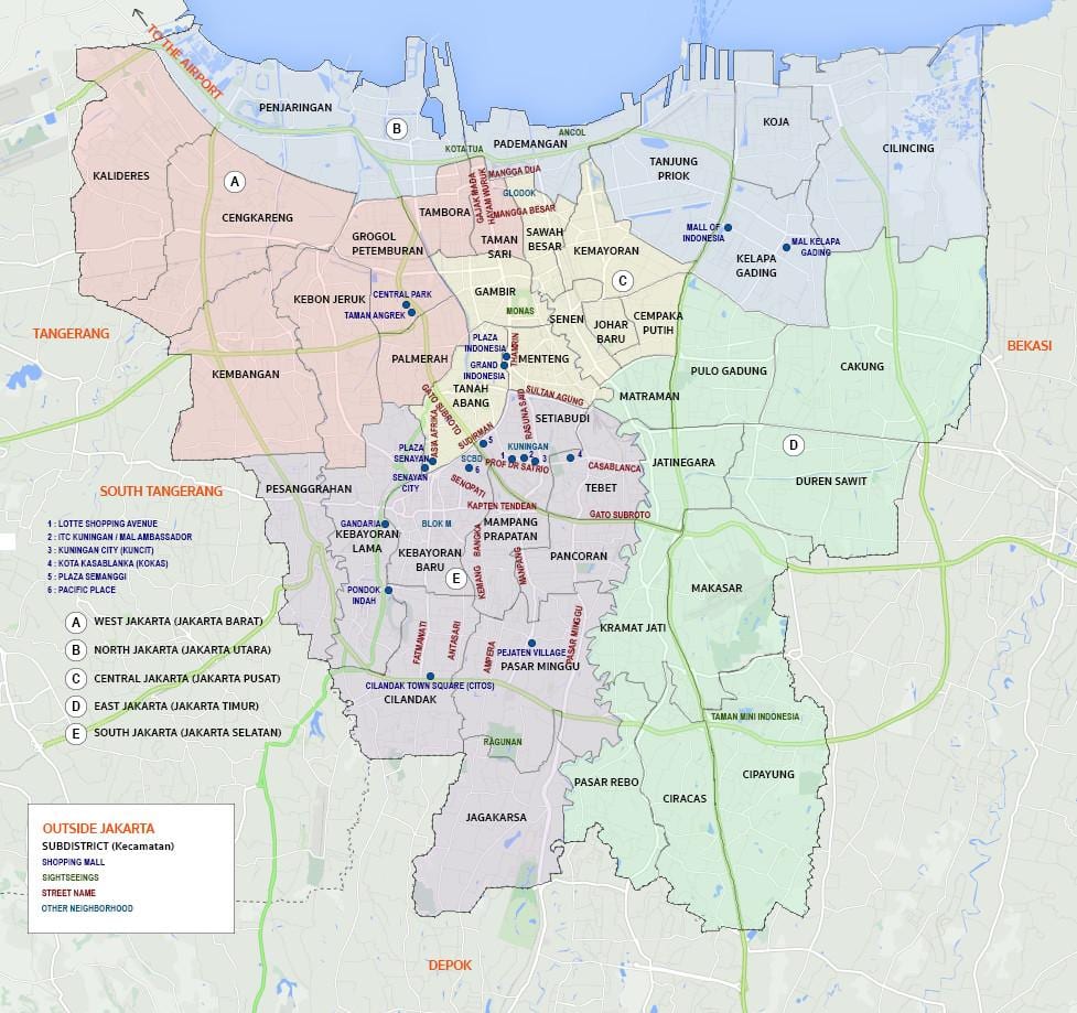 cidade capital de indonesia mapa