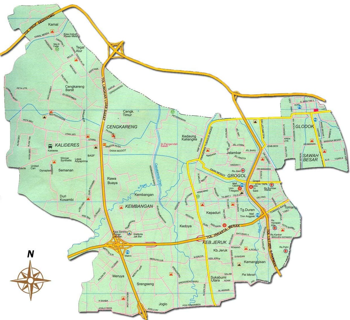 mapa de moñas
