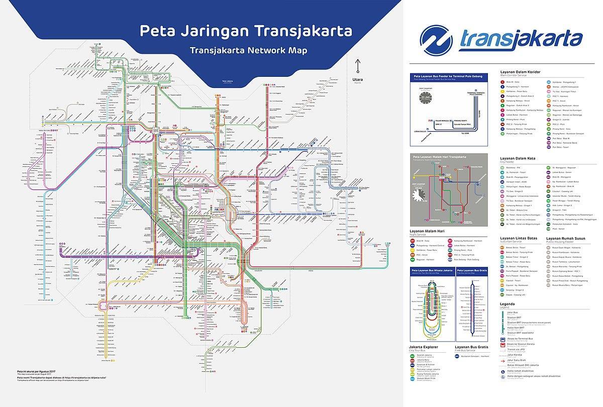transJakarta mapa da ruta