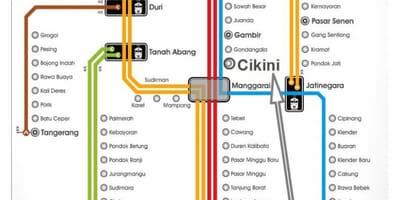 Mapa de Iacarta estación de tren